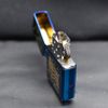 Zippo Sơn Xanh Sapphire Khắc Lá Cờ Hoa Kỳ ZK111