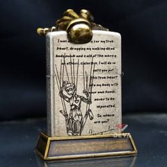 Set Zippo Chủ Đề Con Rối Với Ngăn Rỗng Trái Tim ZN296