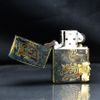 Zippo Ốp Cổ Vật Mặt Nạ Đồng Di Tích Tam Tinh Đôi ZN71