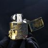Zippo Ốp Cổ Vật Mặt Nạ Đồng Di Tích Tam Tinh Đôi ZN71