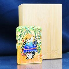 Zippo Vỏ Dày Mạ Vàng Chủ Đề Kung Fu Panda ZN73