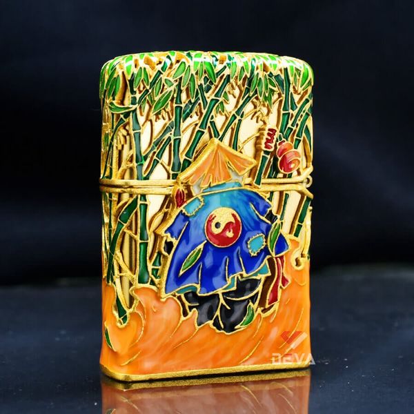 Zippo Vỏ Dày Mạ Vàng Chủ Đề Kung Fu Panda ZN73