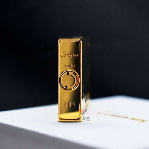 Bật lửa xăng đá Calories Vân Kim Cương 3D Mạ Vàng CL-X04