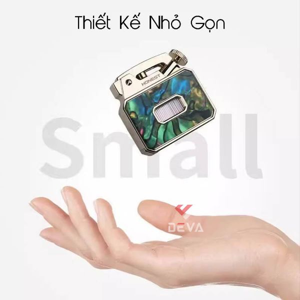 Bật lửa xăng đá Honest đánh lửa tự động có ô cửa trong suốt BCZ 849