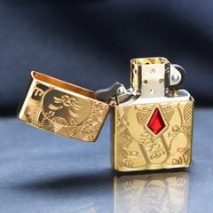 Zippo Armor Mèo Thần Tài Maneki-Neko Ốp Đá Quý Lucky Cat Z133