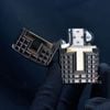 Zippo Armor Sơn Đen Khắc Nổi Cây Thánh Giá Mạ Vàng ZN79