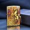 Zippo Đồng Cháy Ốp Chú Ngựa Chiến Thắng ZN17