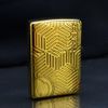 Zippo Khắc Nổi Hoa Văn Khối Lập Phương Và Ngọn Lửa Zippo ZN387