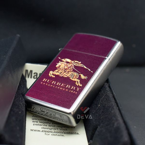 Zippo Slim Chủ Đề Thương Hiệu Thời Trang Anh Quốc Burberry ZN64
