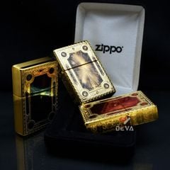 Zippo Vintage Mạ Vàng Cuốn Sách Ma Thuật Magic Book ZN05