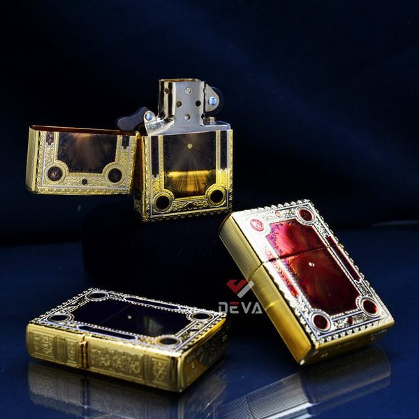 Zippo Vintage Mạ Vàng Cuốn Sách Ma Thuật Magic Book ZN05