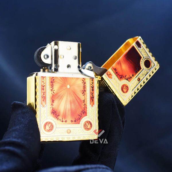 Zippo Vintage Mạ Vàng Cuốn Sách Ma Thuật Magic Book ZN05