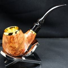 Tẩu sừng lõi đồng mạ vàng Freesize các cỡ TS09