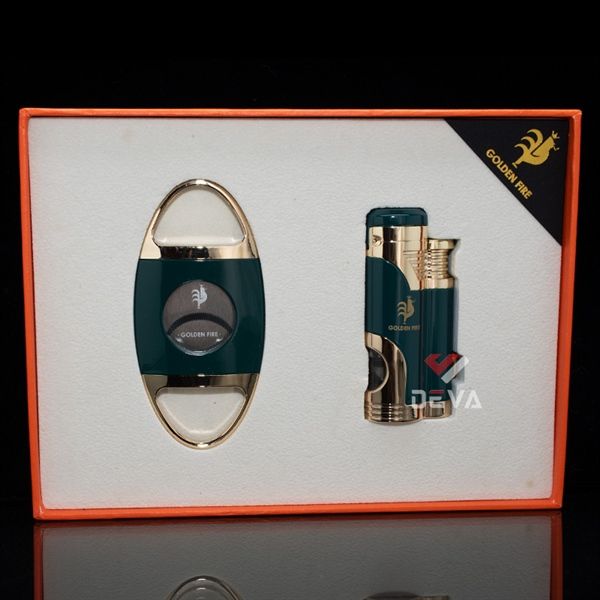 Set Phụ Kiện Xì Gà Dao Cắt Bật Lửa 2 món T-14A