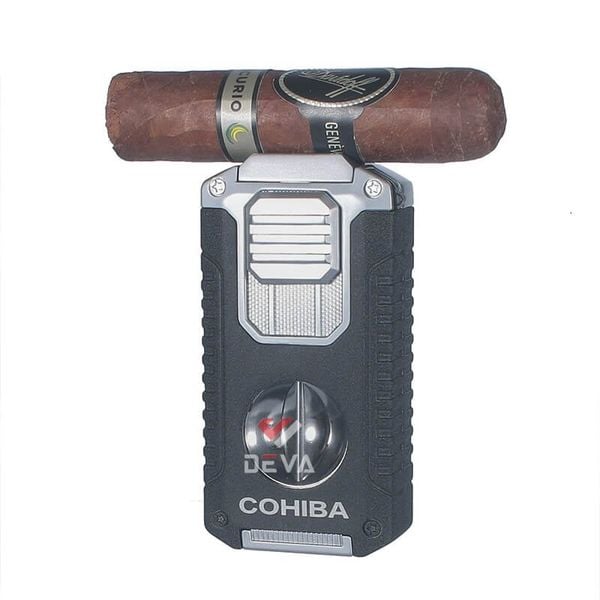 Bao da đựng Cigar 6 điếu Cohiba kèm bật lửa XJ T108