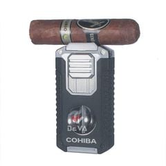 Bao da đựng Cigar 6 điếu Cohiba kèm bật lửa XJ T108