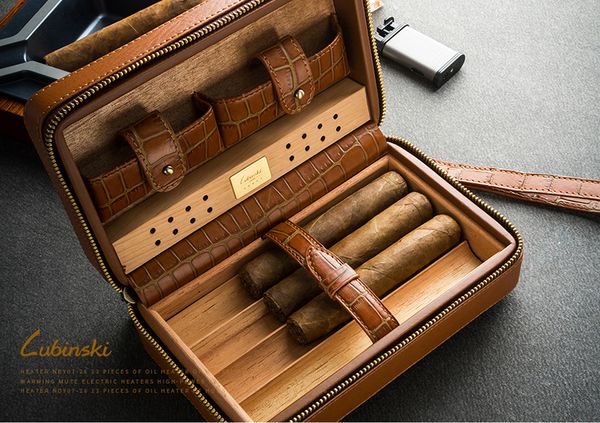 Bao 4 khay kèm bật lửa và dao cắt Lubinski YJA 60007