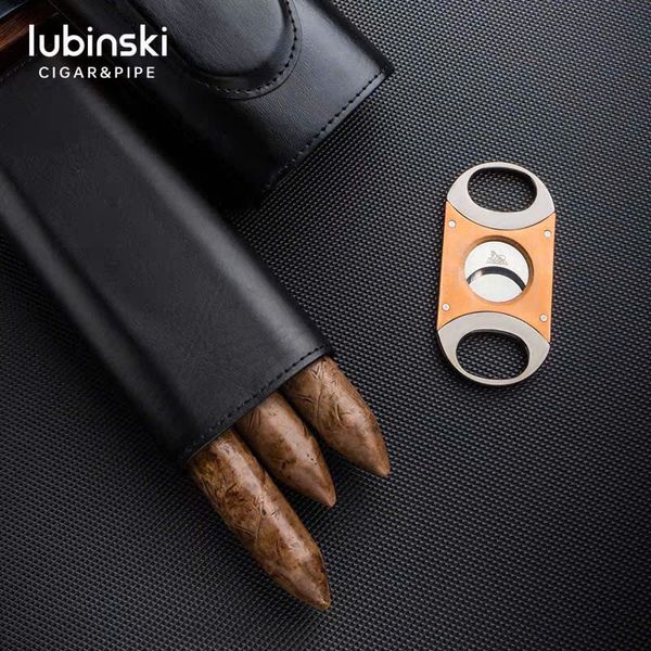 Bao da đựng xì gà có dao cắt lubinski HY 3305