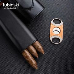 Bao da đựng xì gà có dao cắt lubinski HY 3305