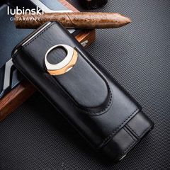 Bao da đựng xì gà có dao cắt lubinski HY 3305