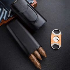 Bao da đựng xì gà có dao cắt lubinski HY 3305