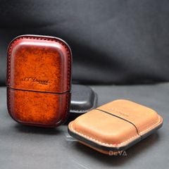 Bao Da Bật Lửa ST Dupont 2 Ligne Chế Tác Thủ Công Da Bò Cao Cấp