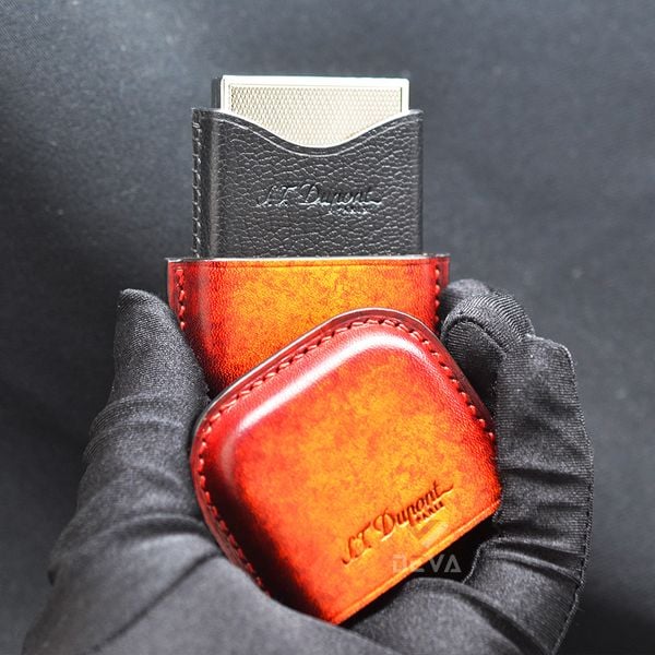Bao Da Bật Lửa ST Dupont 2 Ligne Chế Tác Thủ Công Da Bò Cao Cấp