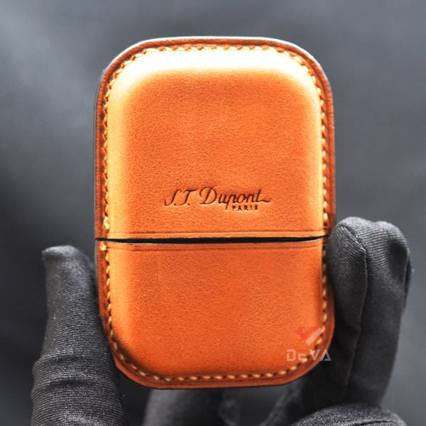 Bao Da Bật Lửa ST Dupont 2 Ligne Chế Tác Thủ Công Da Bò Cao Cấp