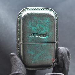 Bao Da Bật Lửa ST Dupont 2 Ligne Chế Tác Thủ Công Da Bò Cao Cấp