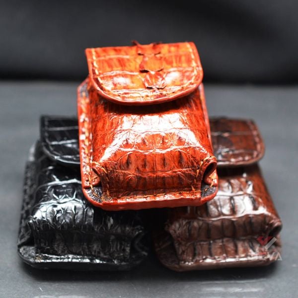 Bao Da Bật Lửa Zippo Chất Liệu Da Cá Sấu Cao Cấp BD02