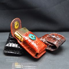 Bao Da Bật Lửa Zippo Chất Liệu Da Cá Sấu Cao Cấp BD02