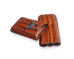 Bao da Cigar có dao cắt Cohiba da cá sấu loại 3 điếu 3304C