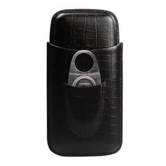 Bao da Cigar có dao cắt Cohiba da cá sấu loại 3 điếu 3304C