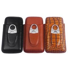 Bao da Cigar có dao cắt Cohiba da cá sấu loại 3 điếu 3304C