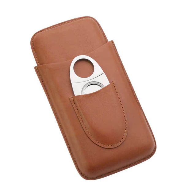 Bao da Cigar có dao cắt Cohiba da cá sấu loại 3 điếu 3304C