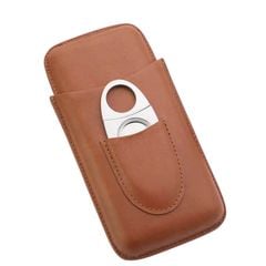 Bao da Cigar có dao cắt Cohiba da cá sấu loại 3 điếu 3304C