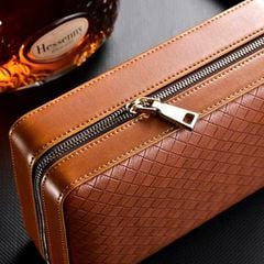 Bao da 4 khay có dao cắt và bật lửa Lubinski XJ T113