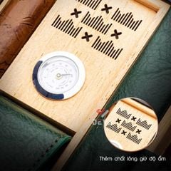 Set bao da Cigar 6 điếu Lubinski kèm bật lửa YJA 50023