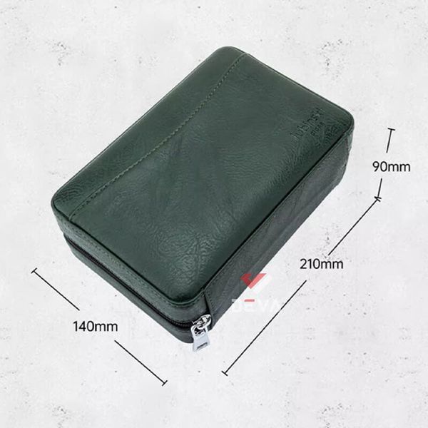 Set bao da Cigar 6 điếu Lubinski kèm bật lửa YJA 50023