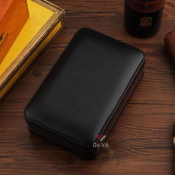 Bao Da đựng xì gà có bật lửa và dao cắt Cohiba XJ T104
