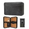 Set bao da Cigar 6 điếu Lubinski kèm bật lửa YJA 50023