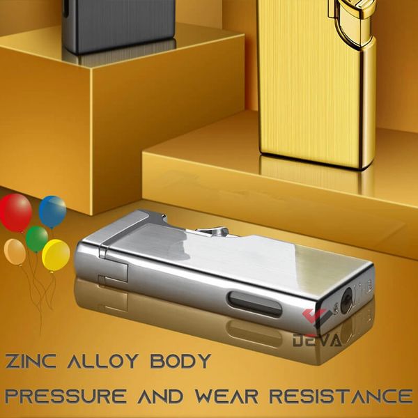 Bật lửa chính hãng ngăn chứa gas lộ thiên 2 phong cách lửa HB231