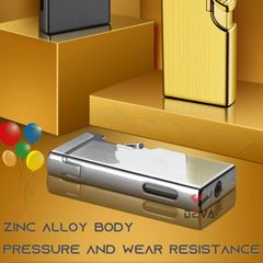 Bật lửa chính hãng ngăn chứa gas lộ thiên 2 phong cách lửa HB231