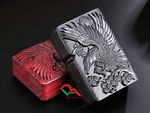 Bật lửa vỏ gỗ khăc đại bàng Chief CF 1018