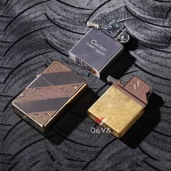 Bật lửa chính hãng Chief 2 kiểu lửa kèm ruột xăng đá CF7100J