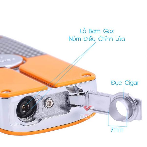 Bật lửa khò 3 tia kèm đục Cohiba COB 58