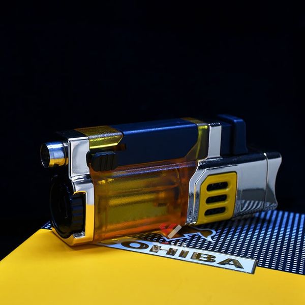 Bật lửa chính hãng Cohiba khò 4 tia kèm đục và kệ Cigar COB 182