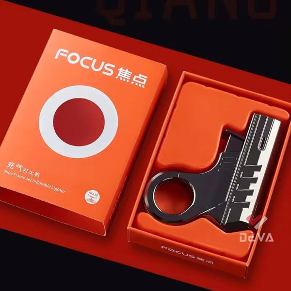 Bật lửa chính hãng Focus khò 1 tia hình cây súng F137