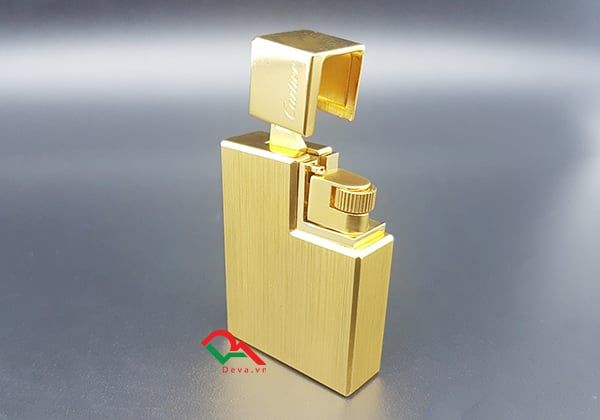Bật lửa Cartier vàng xước CA03