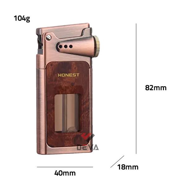 Bật lửa Honest bình xăng trong suốt có chốt khóa BCZ 805